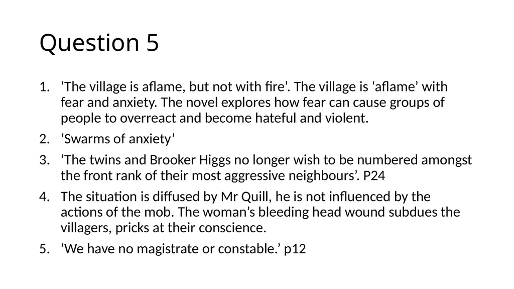Harvest by Jim Crace ENGLISH LITERATURE B PAPER 2: - slide 18 of 28