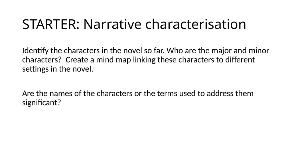 Harvest by Jim Crace ENGLISH LITERATURE B PAPER 2: - slide 11 of 28