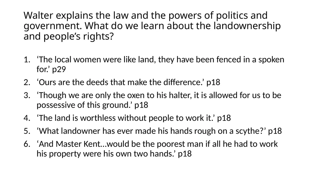 Harvest by Jim Crace ENGLISH LITERATURE B PAPER 2: - slide 14 of 28