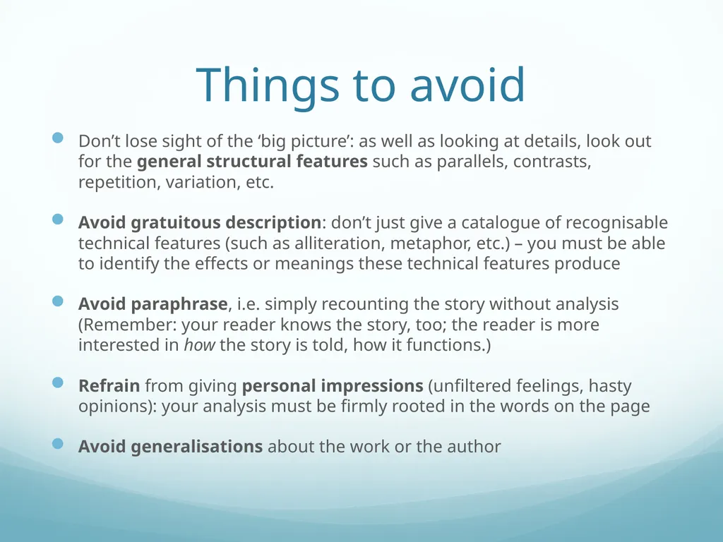 Commentary Writing Guidelines and FAQ Department - slide 7 of 21