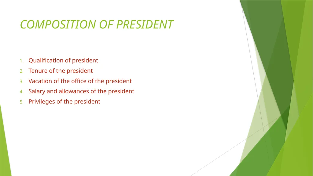 THE PRESIDENT OF INDIA INTRODUCTION TO OFFICE OF - slide 3 of 12