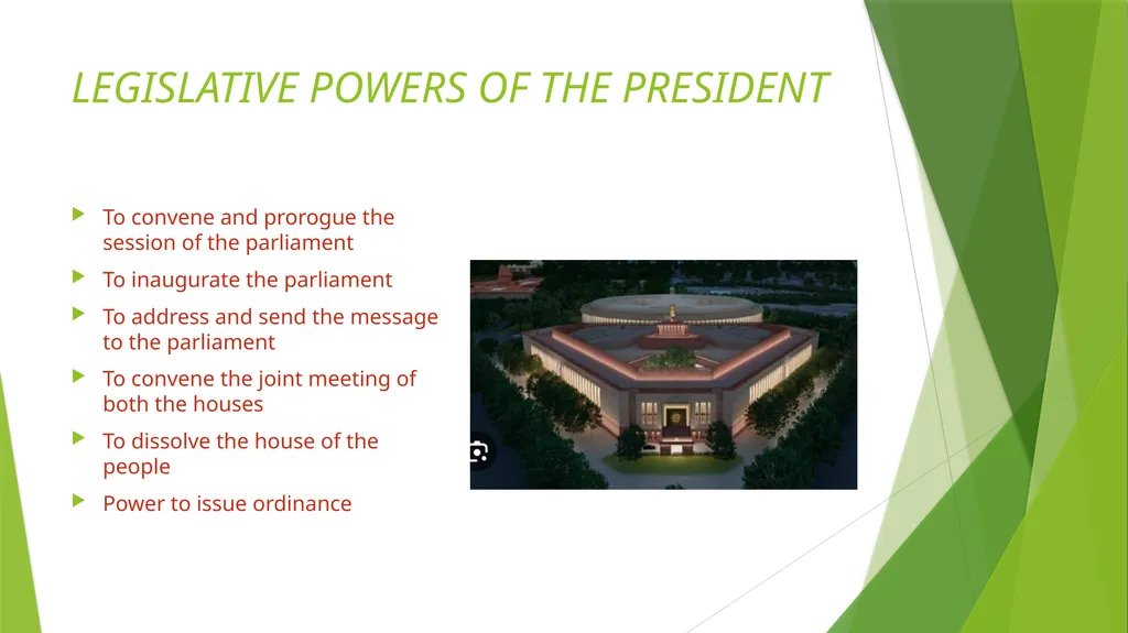 THE PRESIDENT OF INDIA INTRODUCTION TO OFFICE OF - slide 6 of 12
