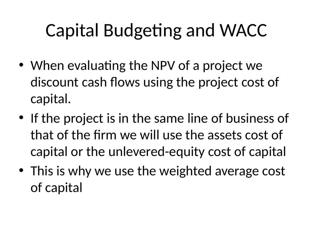 Capital Structure in a Perfect Market Chapter 14 - slide 27 of 40