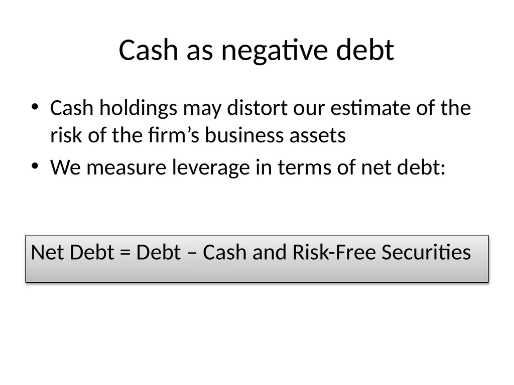Capital Structure in a Perfect Market Chapter 14 - slide 31 of 40
