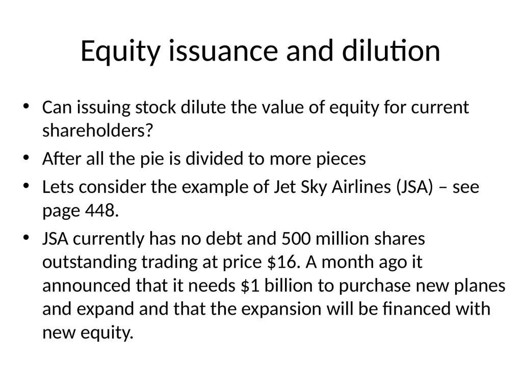 Capital Structure in a Perfect Market Chapter 14 - slide 38 of 40