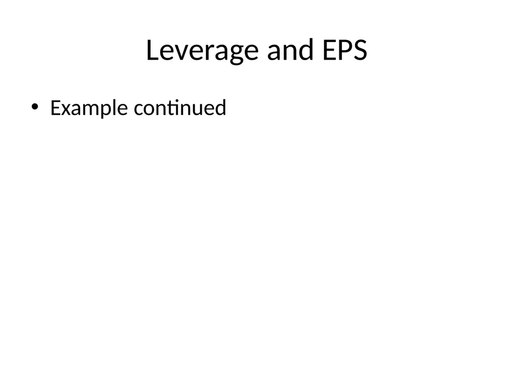 Capital Structure in a Perfect Market Chapter 14 - slide 36 of 40