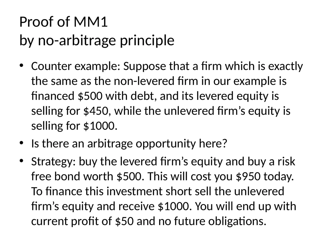 Capital Structure in a Perfect Market Chapter 14 - slide 16 of 40