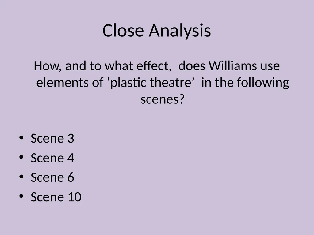 Plastic Theatre A Streetcar Named Desire What is - slide 7 of 7