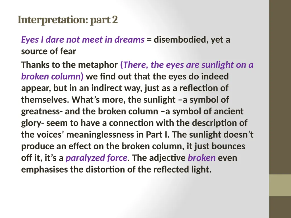 The Hollow Men by T.S. Eliot (1925) Analysis and - slide 14 of 20