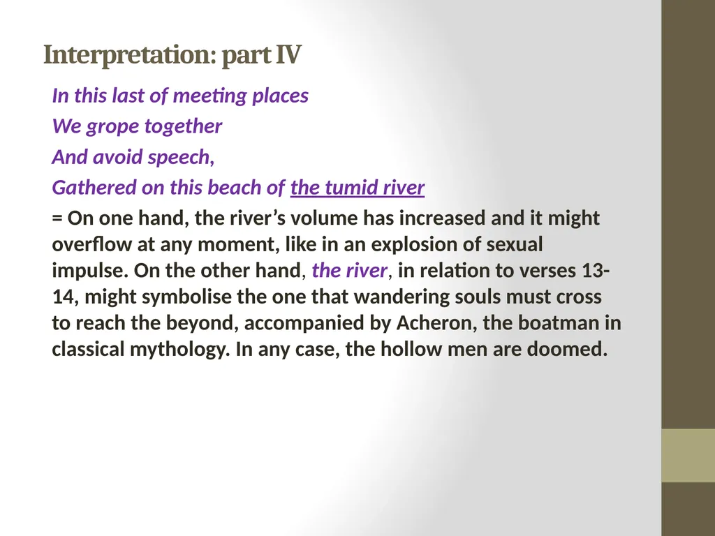 The Hollow Men by T.S. Eliot (1925) Analysis and - slide 19 of 20