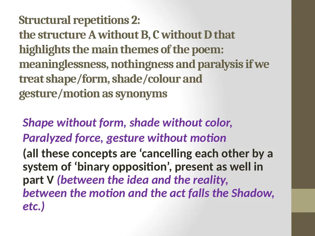 The Hollow Men by T.S. Eliot (1925) Analysis and - slide 8 of 20