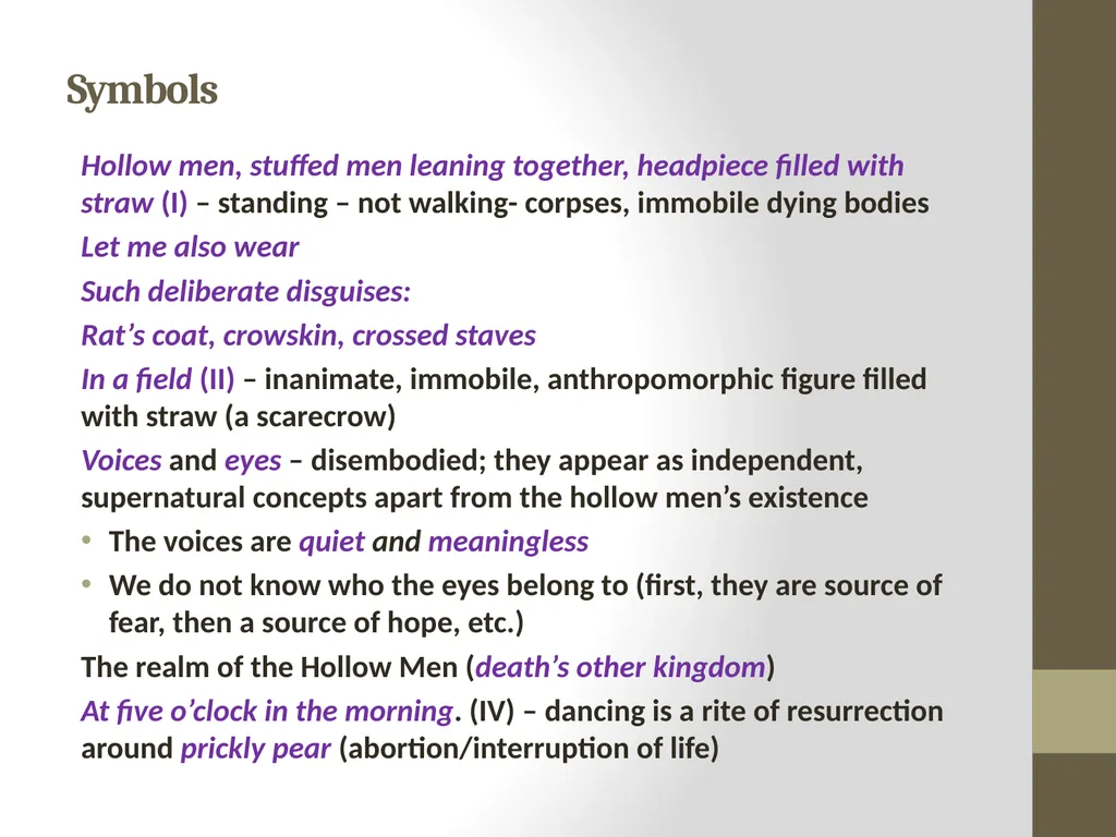 The Hollow Men by T.S. Eliot (1925) Analysis and - slide 12 of 20