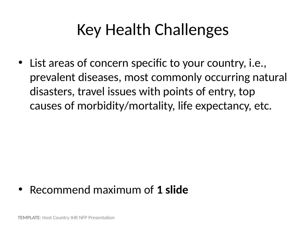 Host Country IHR NFP Presentation Name - slide 3 of 13