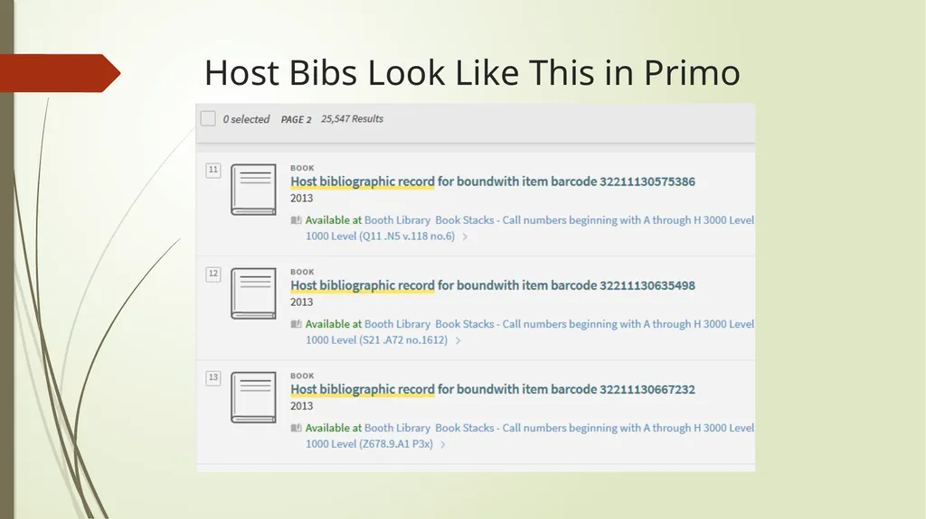 Host Bibliographic Records in Alma/Primo VE What - slide 4 of 24
