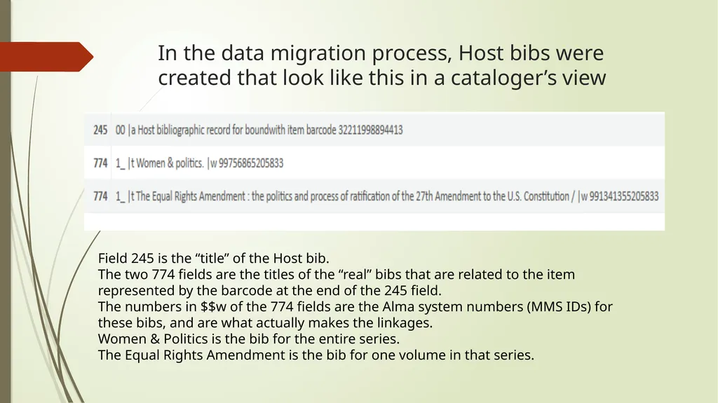 Host Bibliographic Records in Alma/Primo VE What - slide 3 of 24