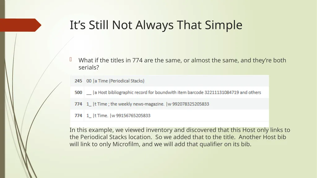 Host Bibliographic Records in Alma/Primo VE What - slide 13 of 24