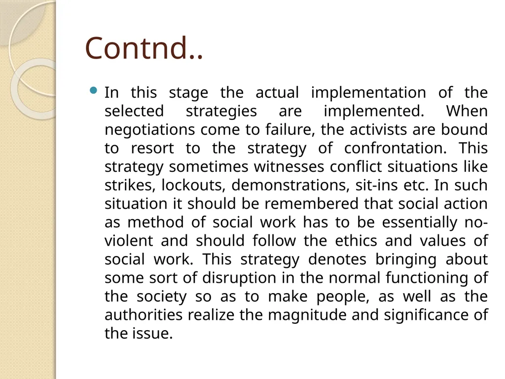 Social Action 6th Semester, BS Social Work - slide 8 of 9