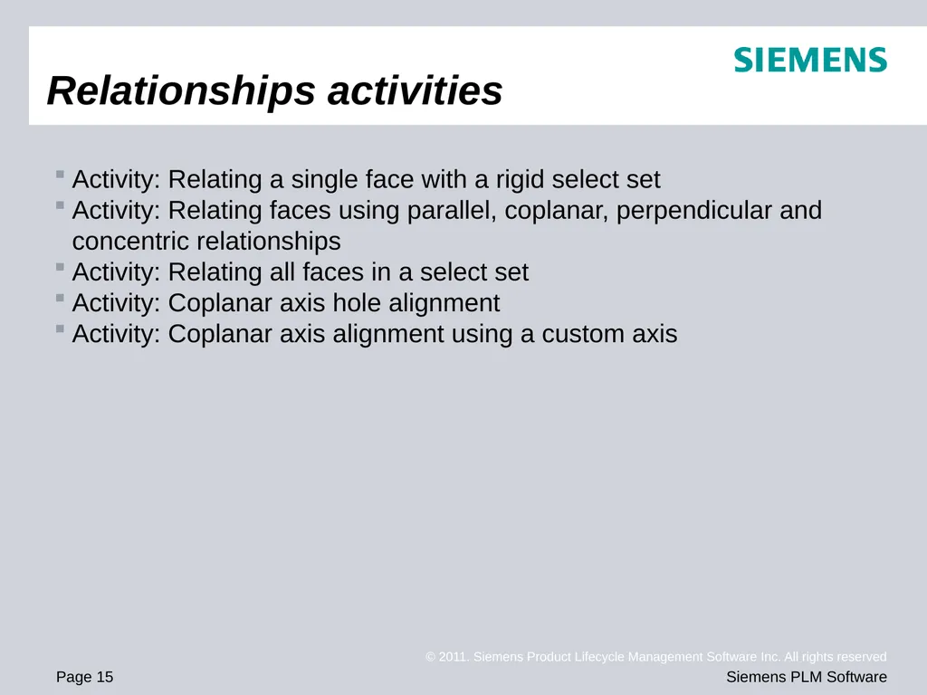 Solid Edge ST4 Training Working with face - slide 15 of 31