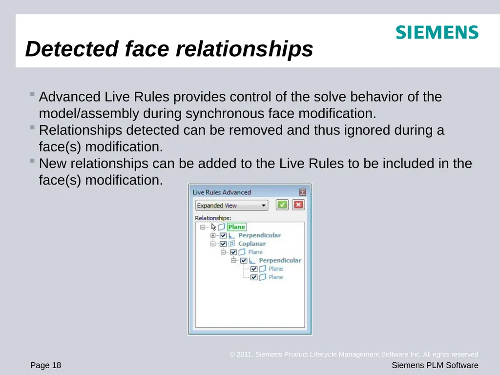 Solid Edge ST4 Training Working with face - slide 18 of 31