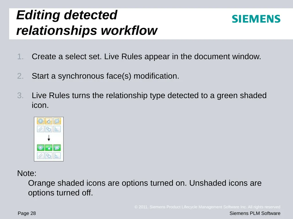Solid Edge ST4 Training Working with face - slide 28 of 31