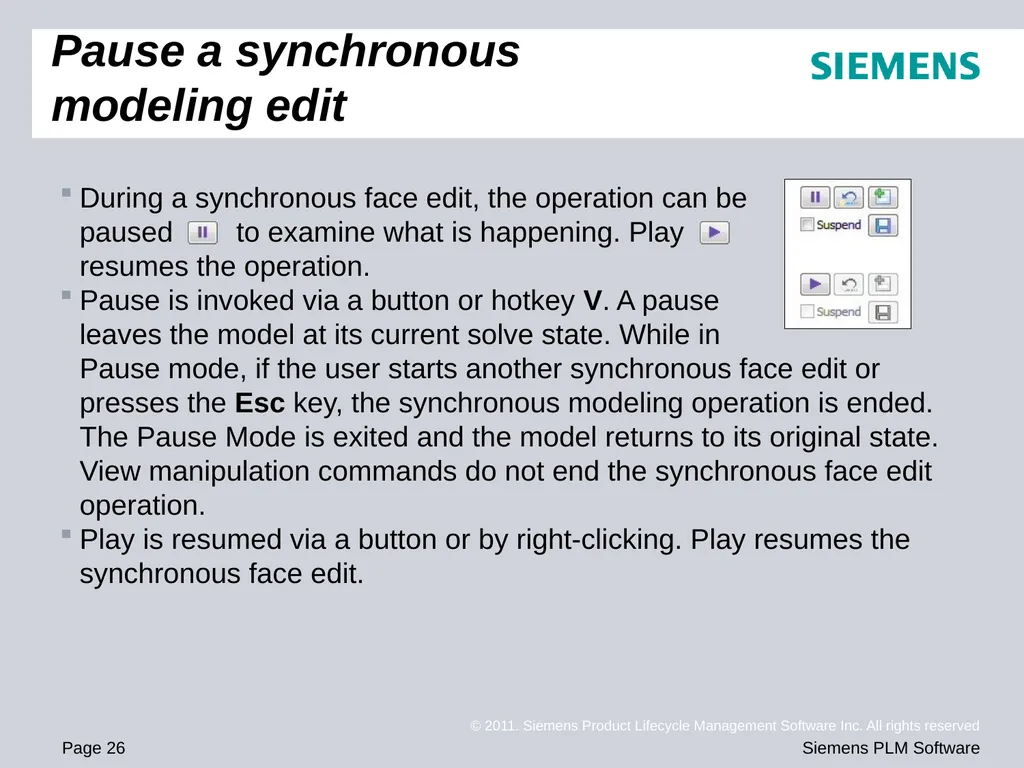 Solid Edge ST4 Training Working with face - slide 26 of 31