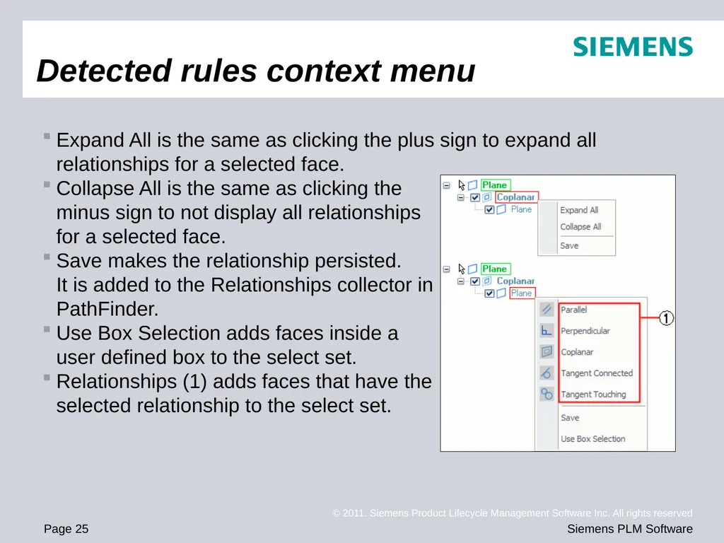 Solid Edge ST4 Training Working with face - slide 25 of 31