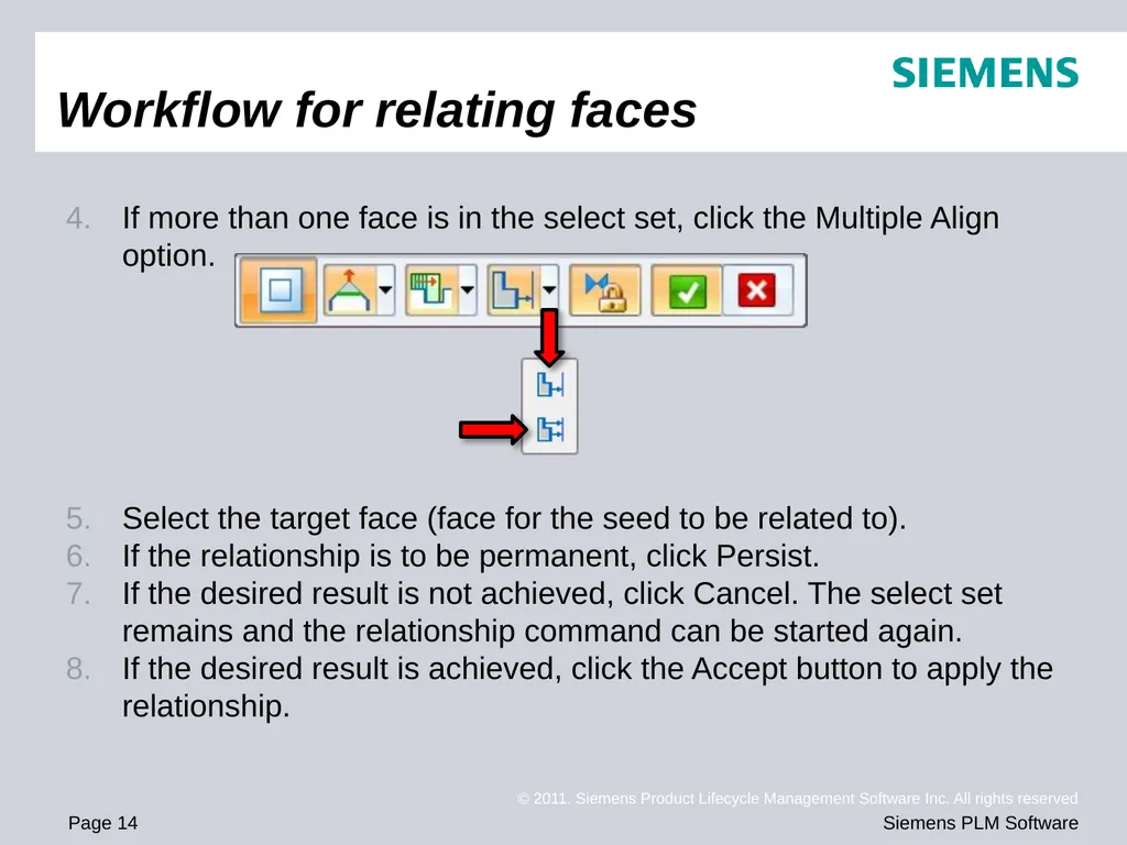 Solid Edge ST4 Training Working with face - slide 14 of 31