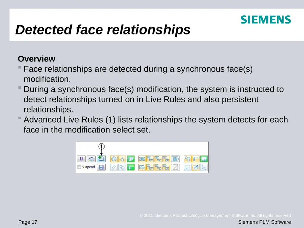 Solid Edge ST4 Training Working with face - slide 17 of 31