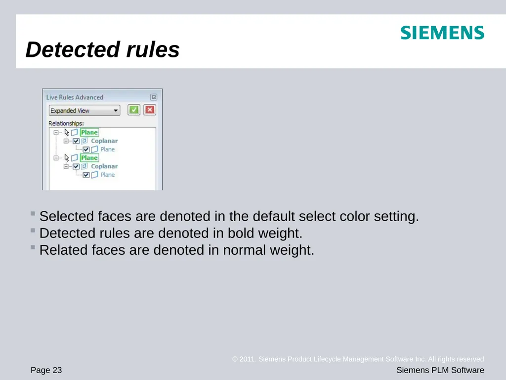 Solid Edge ST4 Training Working with face - slide 23 of 31