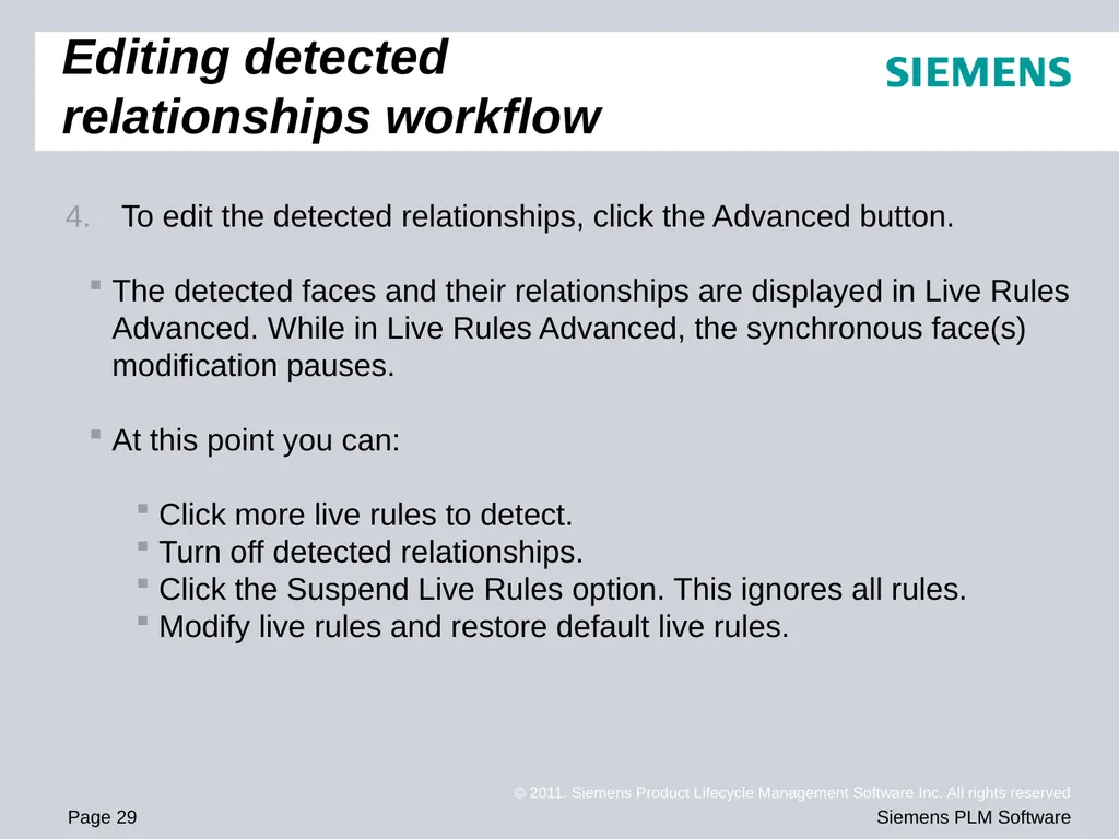 Solid Edge ST4 Training Working with face - slide 29 of 31