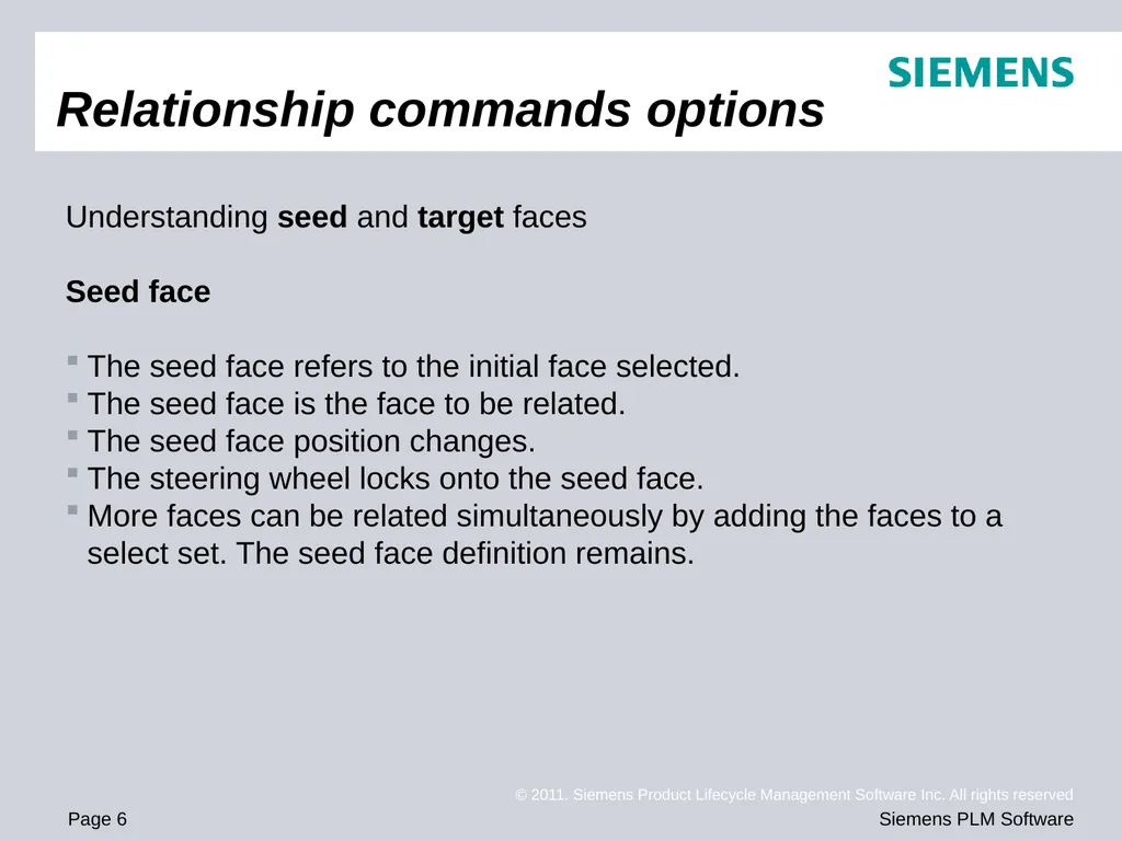 Solid Edge ST4 Training Working with face - slide 6 of 31
