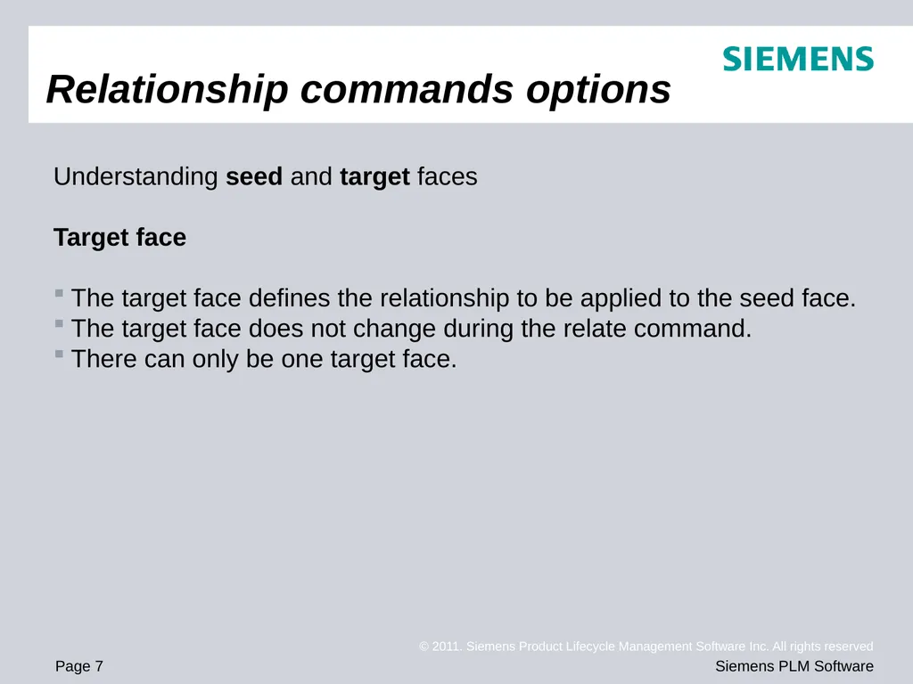 Solid Edge ST4 Training Working with face - slide 7 of 31