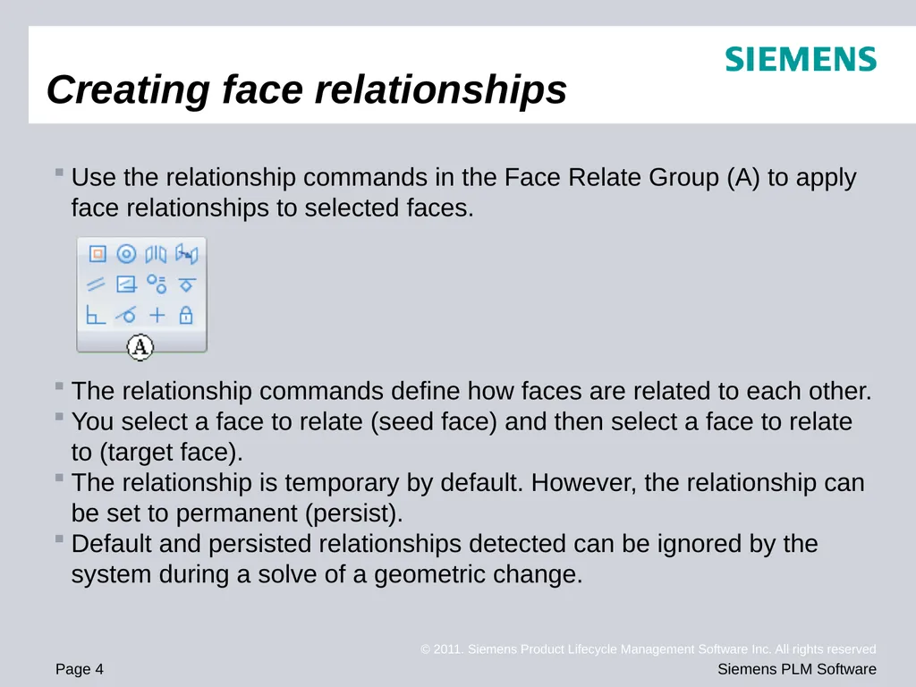 Solid Edge ST4 Training Working with face - slide 4 of 31