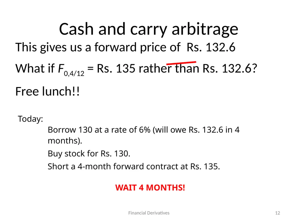 Forward/Futures Pricing Financial Derivatives 2 - slide 12 of 38