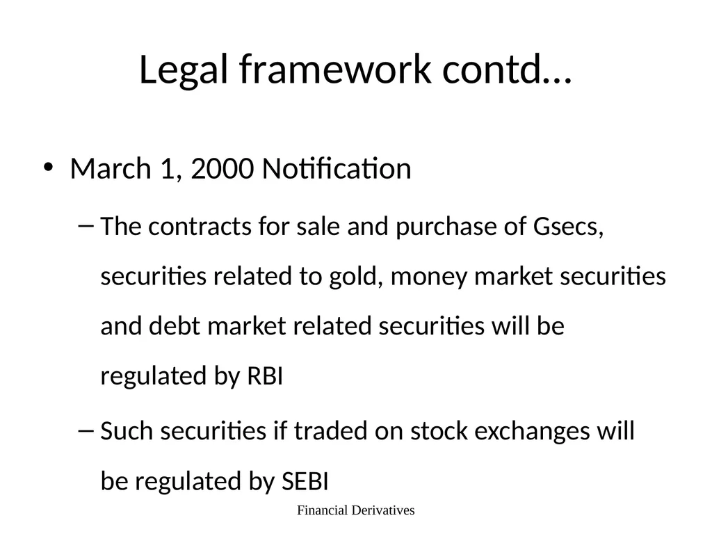 Forward/Futures Pricing Financial Derivatives 2 - slide 37 of 38