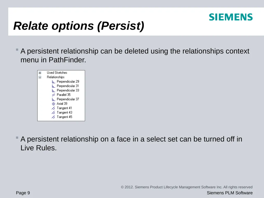 Solid Edge ST5 Training Working with face - slide 9 of 31