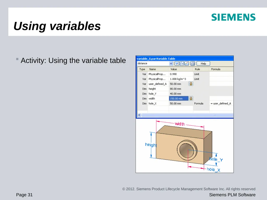 Solid Edge ST5 Training Working with face - slide 31 of 31