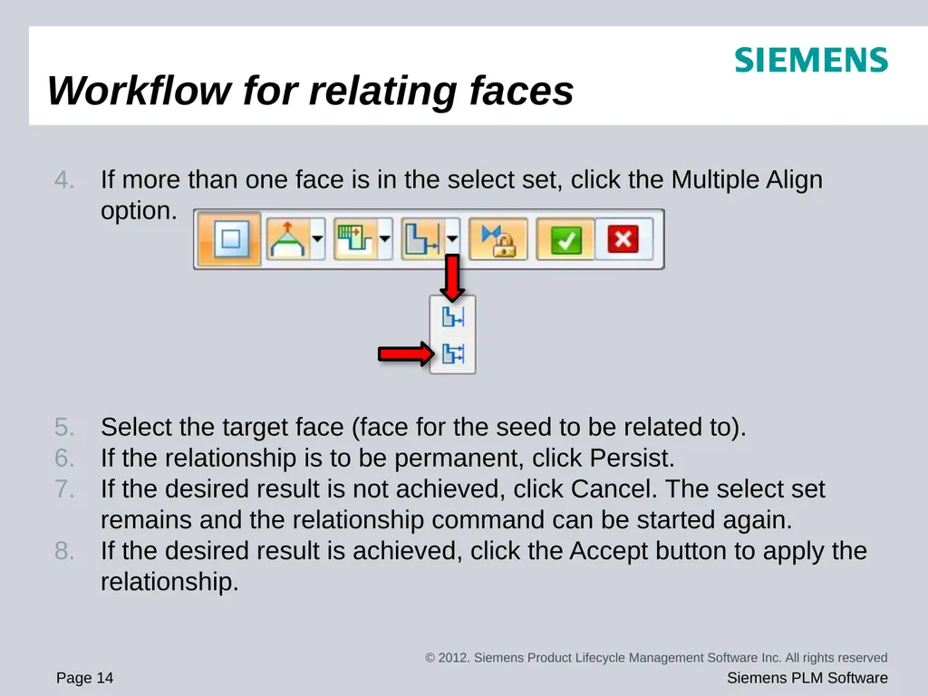 Solid Edge ST5 Training Working with face - slide 14 of 31