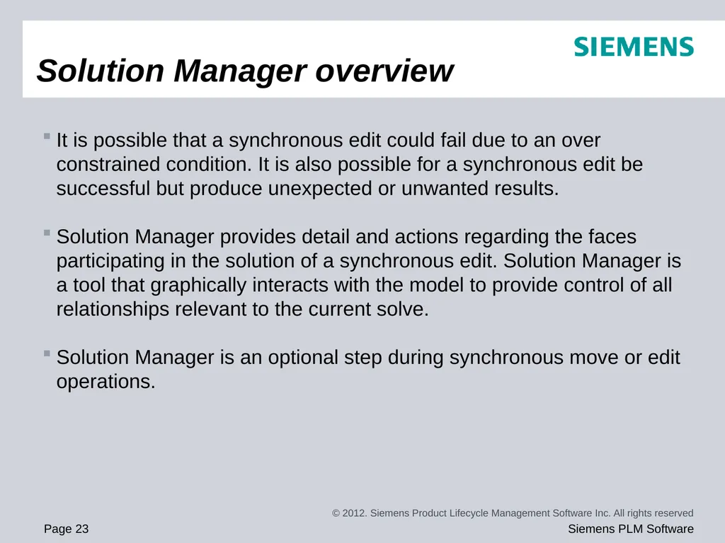 Solid Edge ST5 Training Working with face - slide 23 of 31