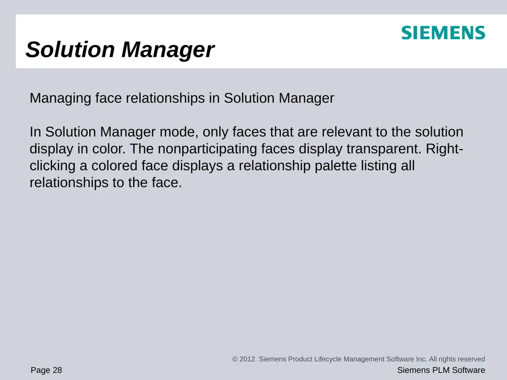 Solid Edge ST5 Training Working with face - slide 28 of 31