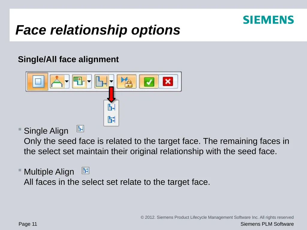 Solid Edge ST5 Training Working with face - slide 11 of 31