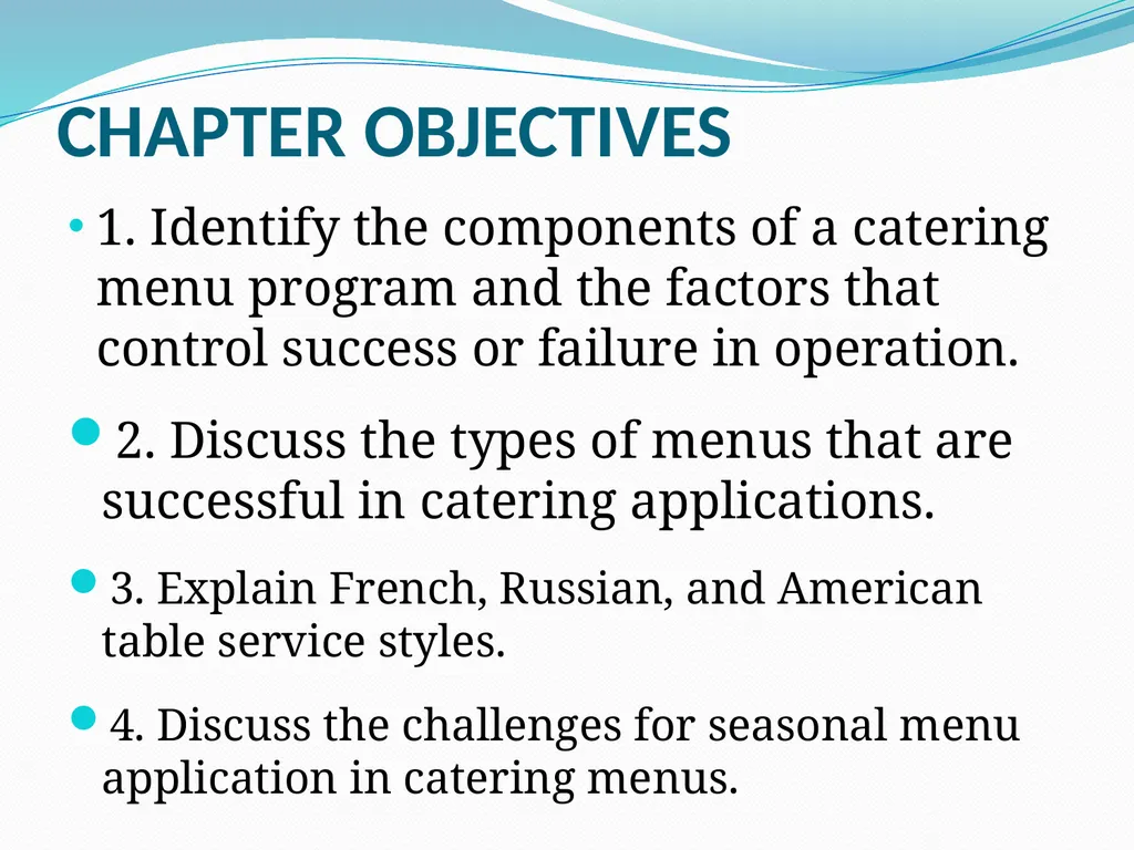 Catering Menu Program CM226 Catering and Event - slide 2 of 51