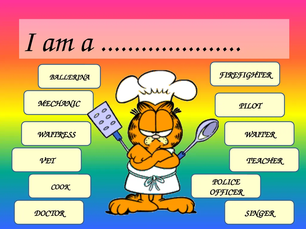 I am a ..................... FIREFIGHTER BALLERINA - slide 11 of 12