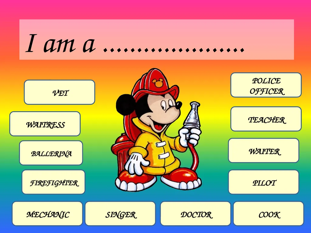 I am a ..................... FIREFIGHTER BALLERINA - slide 2 of 12