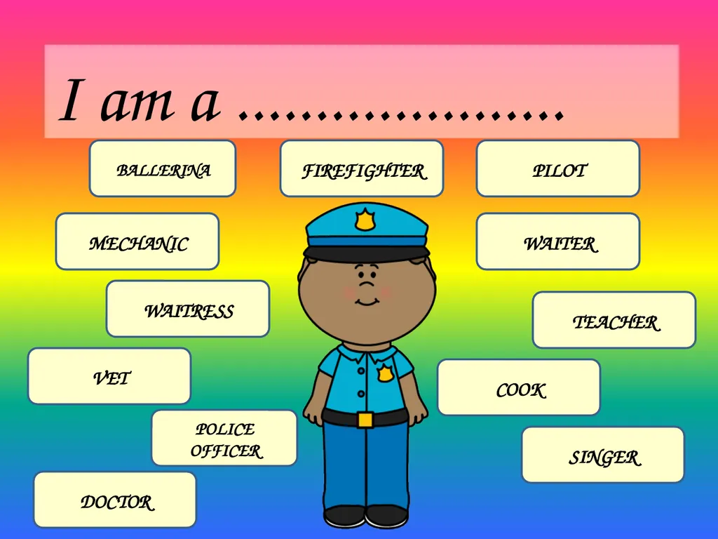 I am a ..................... FIREFIGHTER BALLERINA - slide 8 of 12