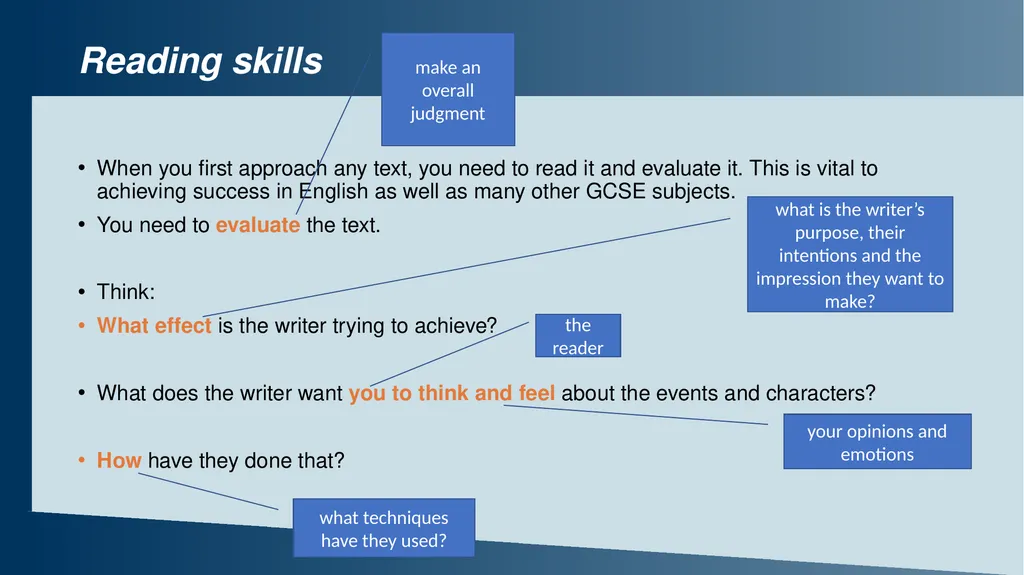 Example lesson 2: Evaluating writers’ viewpoints - slide 4 of 12