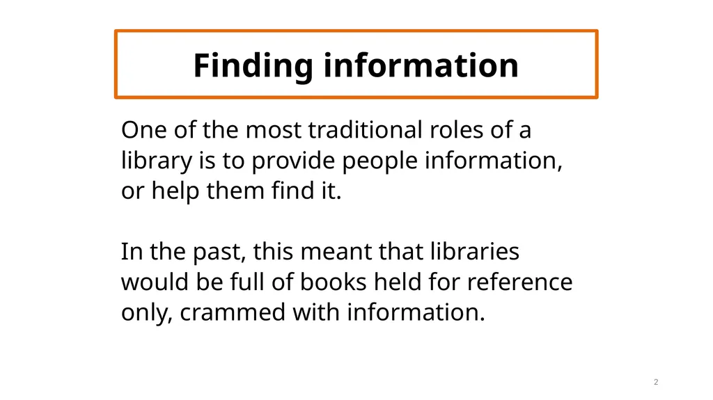 PMHS Library Guide four Finding information 1 - slide 2 of 11