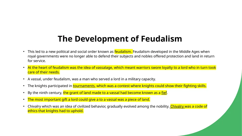 Chapter 4: Medieval Kingdoms in Europe Medieval - slide 3 of 7