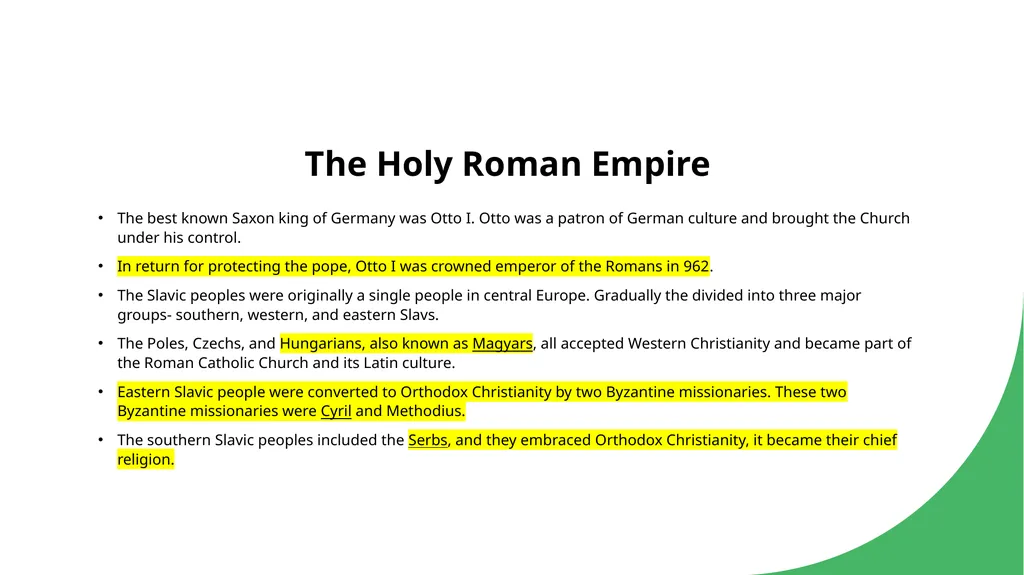 Chapter 4: Medieval Kingdoms in Europe Medieval - slide 6 of 7
