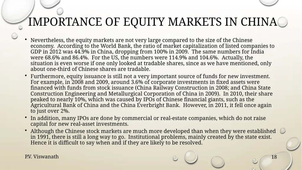 Equity markets The Chinese financial system, - slide 18 of 19